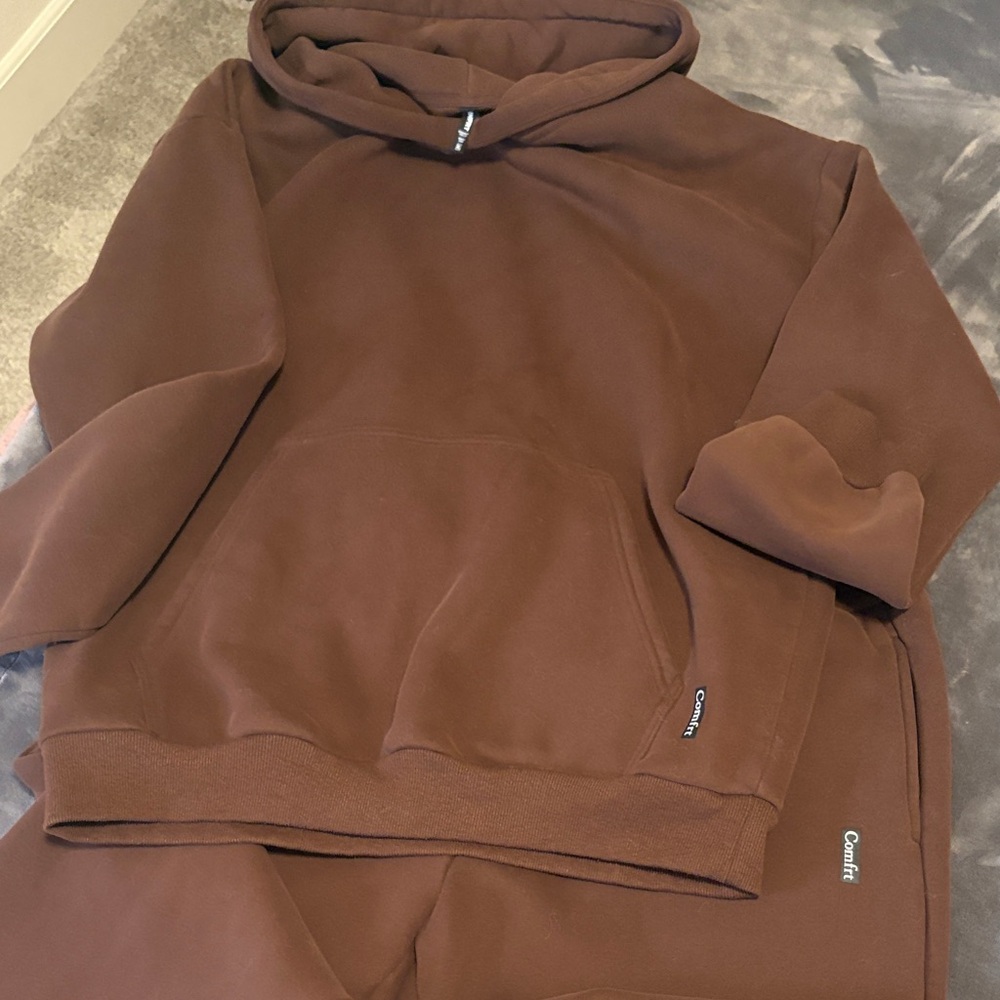 Comfy Chocolate Brown Hoodie and Pant Set